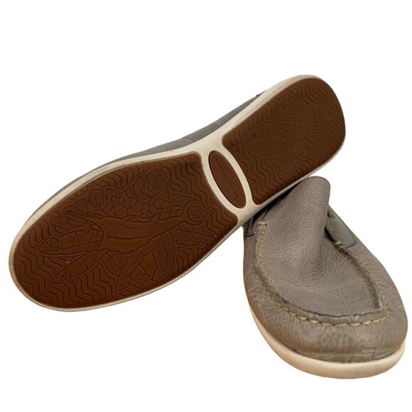 Tommy Bahama mens Thackary Leather Loafers Size 8.5 Gray - Picture 13 of 16